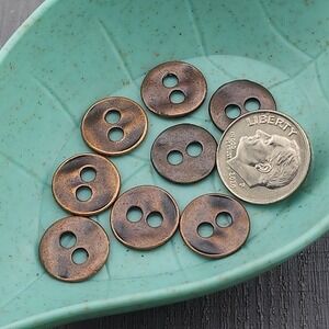 6pcs Coppertone Metal‎ Buttons 14MM